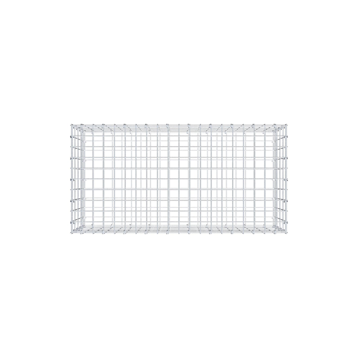 Gavión 100 cm x 40 cm x 50 cm (L x A x P), luz de malla 5 cm x 10 cm, anillo en C