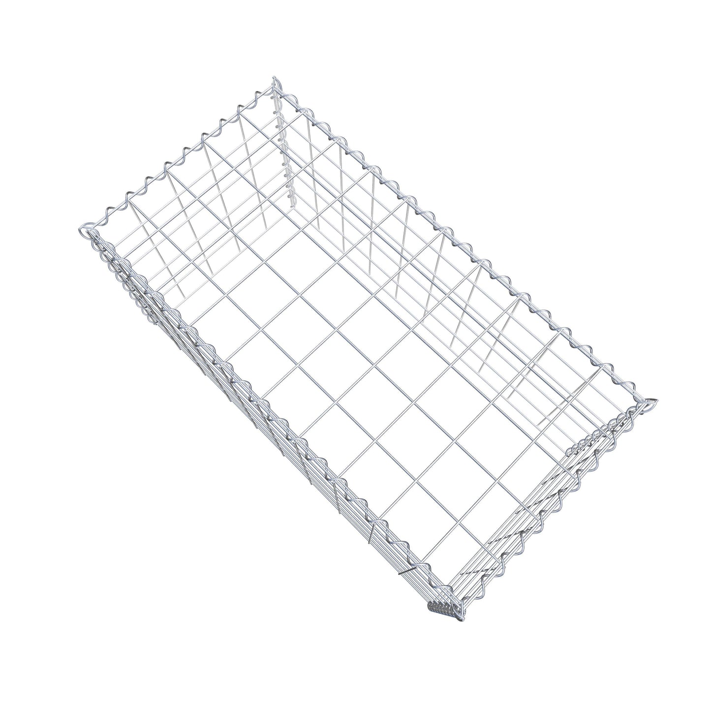 Aangegroeide schanskorf type 3 100 cm x 50 cm x 50 cm (L x H x D), maaswijdte 10 cm x 10 cm, spiraal
