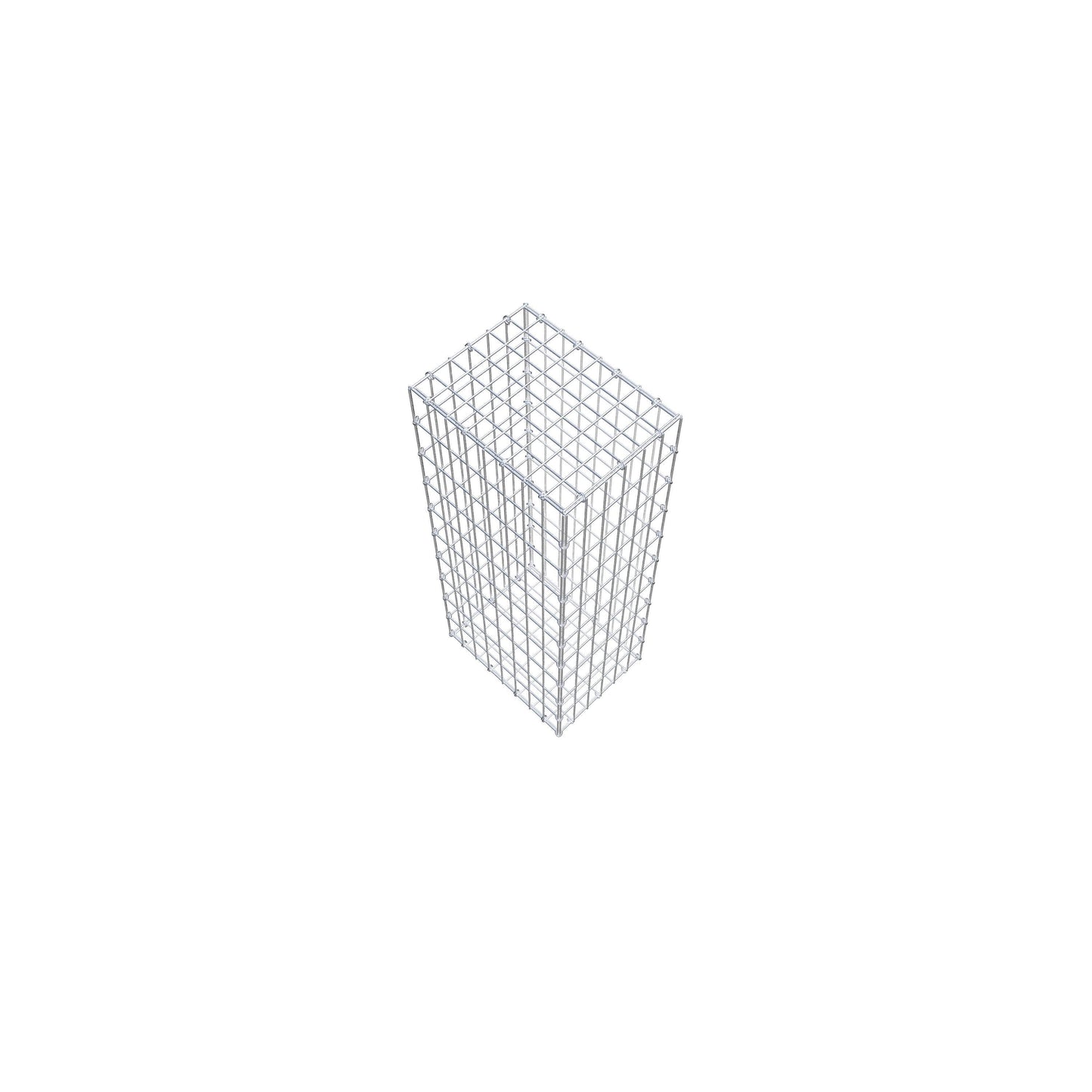 Gabião 100 cm x 40 cm x 30 cm (C x A x P), malhagem 5 cm x 10 cm, anel C