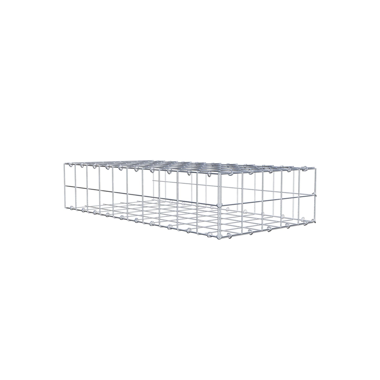 Gabbione aggiuntivo di tipo 2 100 cm x 20 cm x 50 cm (L x A x P), maglia 10 cm x 10 cm, anello a C