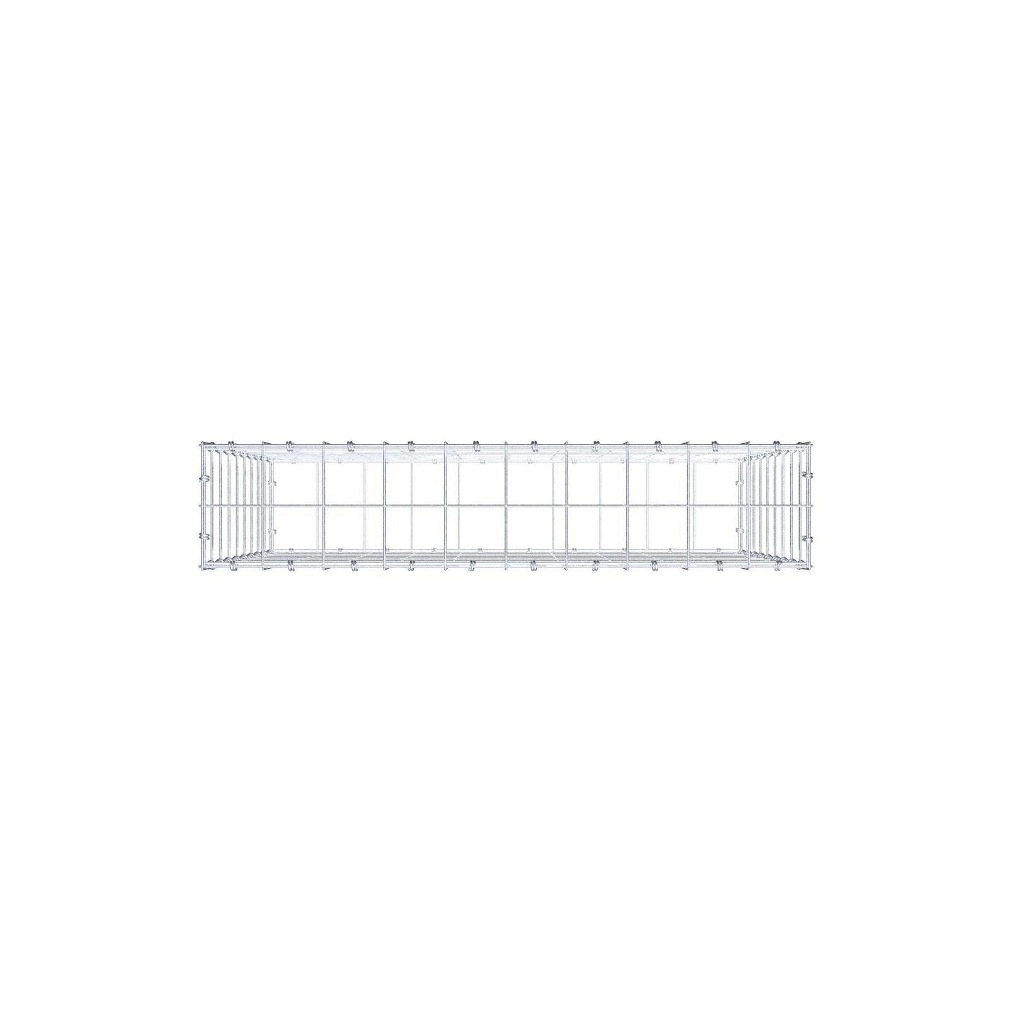Gabion 100 cm x 90 cm x 20 cm (L x H x P), mailles 10 x 10 cm, anneau en spirale