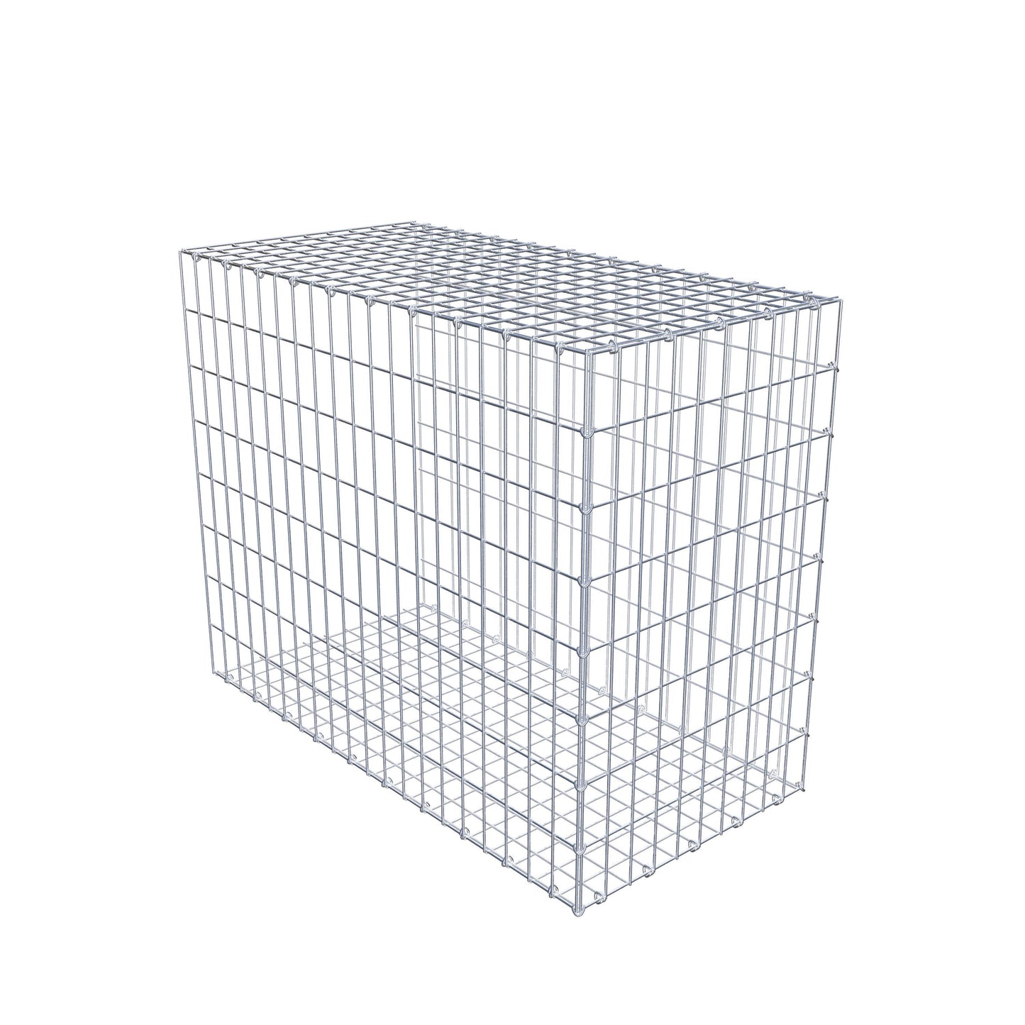 Monteret gabion type 2 100 cm x 80 cm x 50 cm, maskestørrelse 5 cm x 10 cm, C-ring