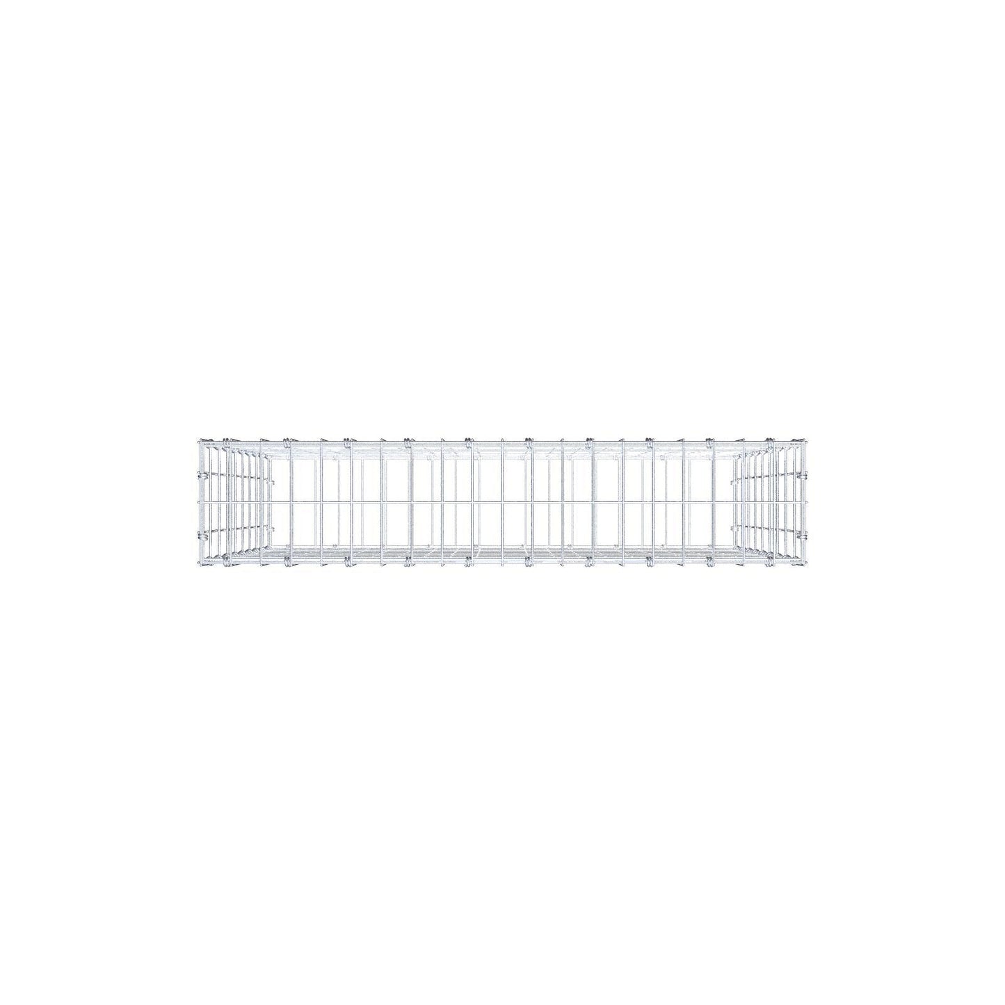 Gabião 100 cm x 90 cm x 20 cm (C x A x P), malhagem 5 x 10 cm, anel espiral