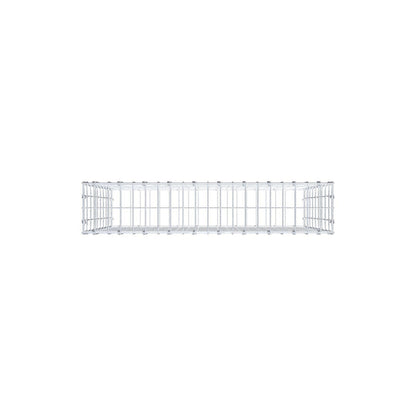 Gabião 100 cm x 90 cm x 20 cm (C x A x P), malhagem 5 x 10 cm, anel espiral
