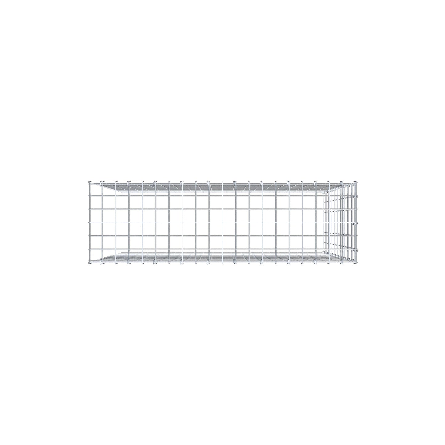 Opbouw schanskorf type 4 100 cm x 100 cm x 30 cm (L x H x D), maaswijdte 5 cm x 10 cm, C-ring