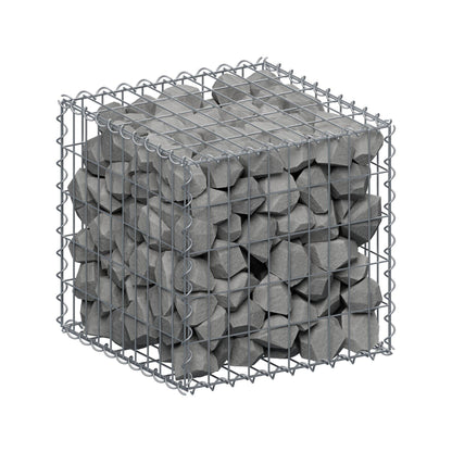 Gabion 50 cm x 50 cm x 50 cm (L x H x D), mesh size 5 cm x 10 cm, spiral
