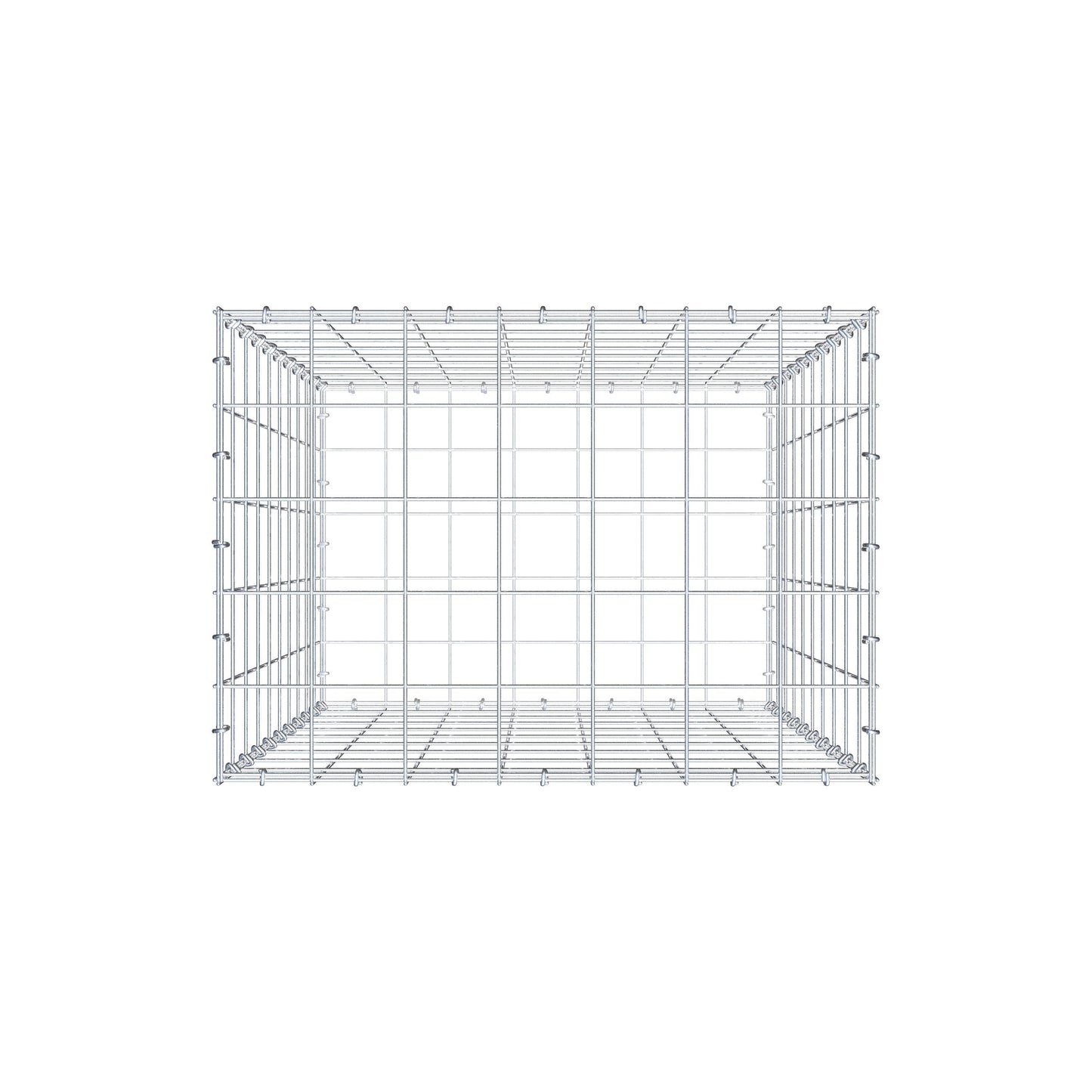 Gabione 100 cm x 70 cm x 50 cm (L x H x T), Maschenweite 10 cm x 10 cm, C-Ring