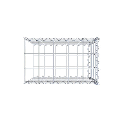 Gabion rapporté type 2 50 cm x 50 cm x 30 cm (L x H x P), mailles 10 cm x 10 cm, spirale
