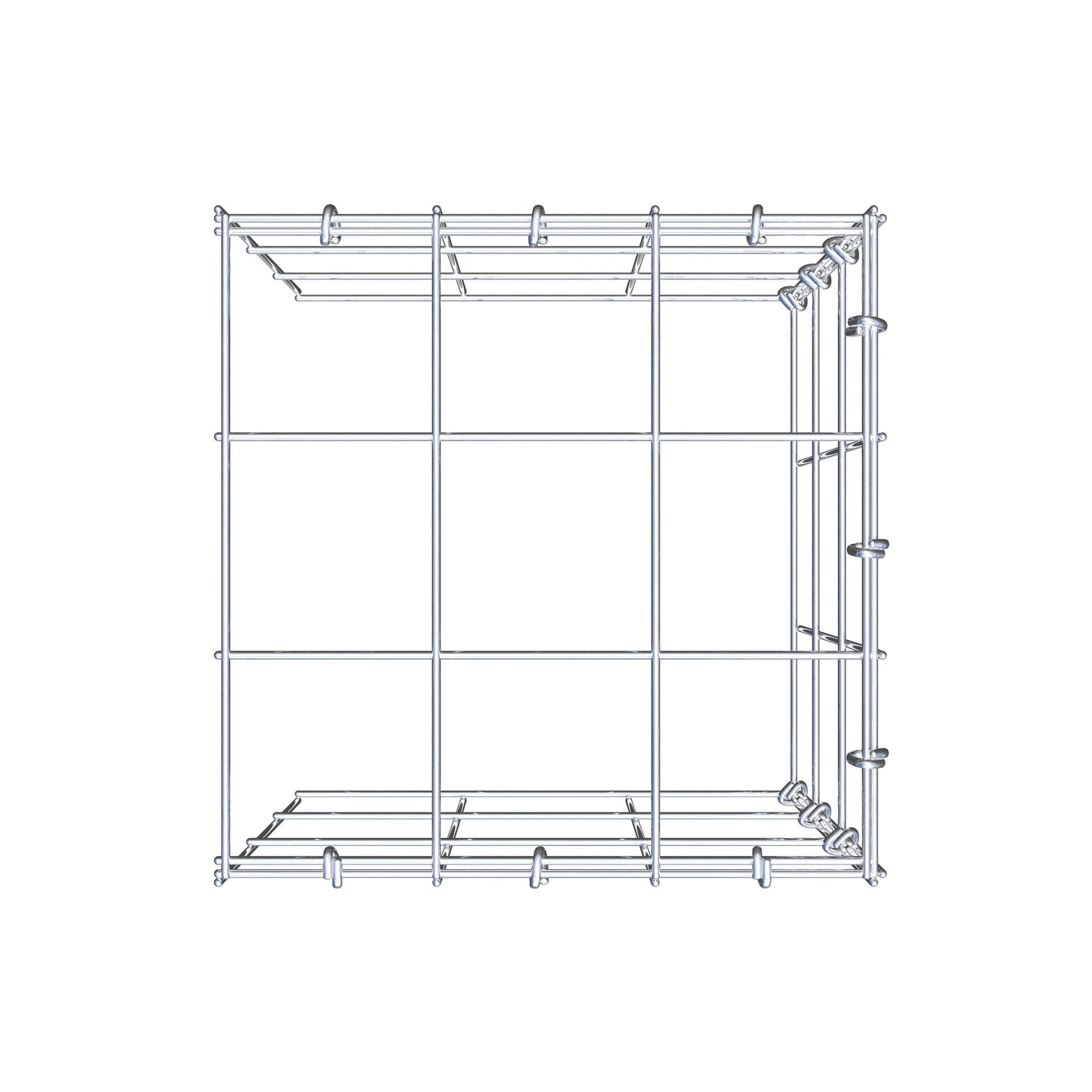 Gavión adicional tipo 4 30 cm x 30 cm x 30 cm (L x A x P), malla 10 cm x 10 cm, anillo en C