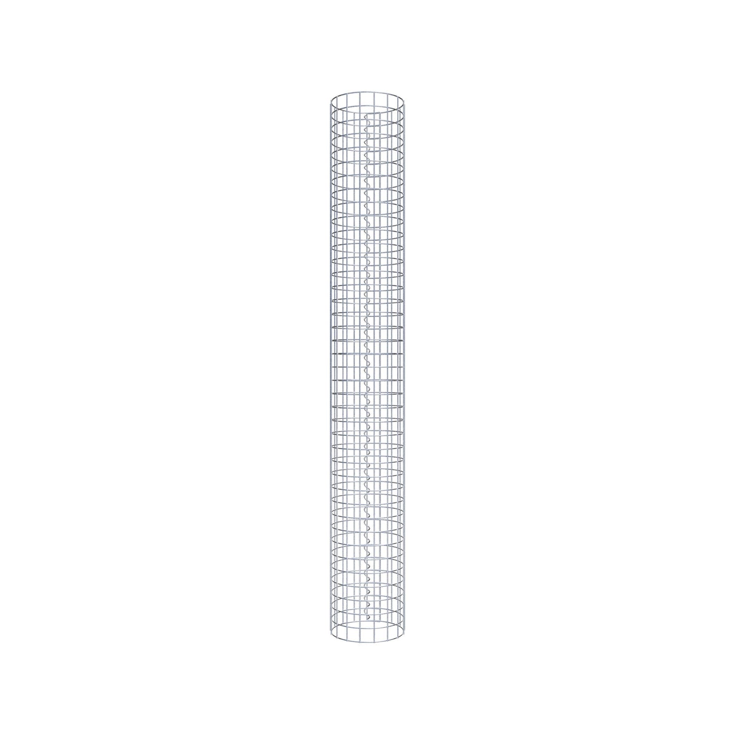 Colonna di gabbioni, rotonda, zincata a caldo, diametro 27 cm, altezza 200 cm, MW 5 cm x 5 cm