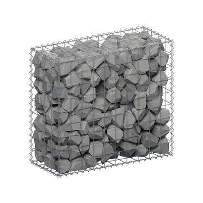 Gabbione 100 cm x 90 cm x 40 cm (L x H x P), maglia 10 cm x 10 cm, spirale