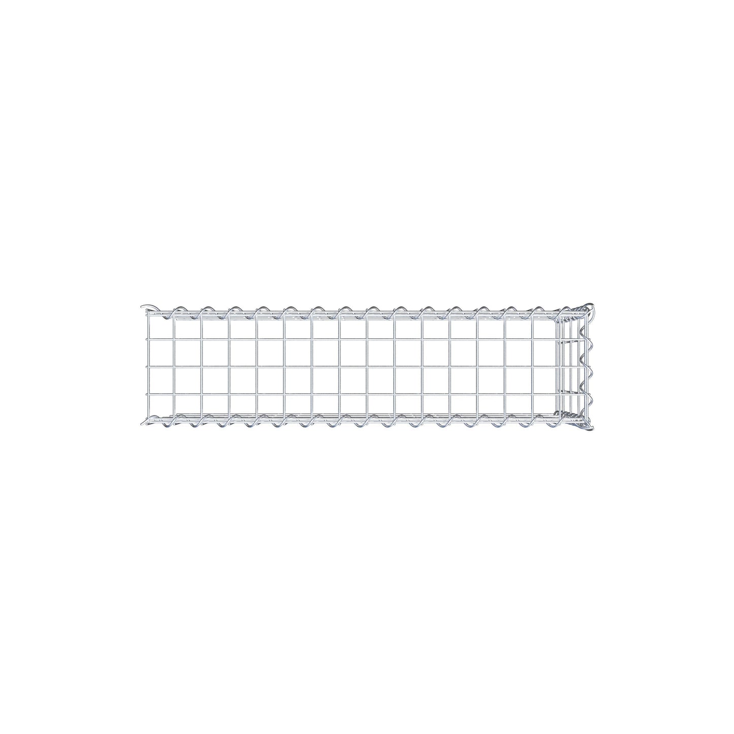 Add-on schanskorf type 4 80 cm x 40 cm x 20 cm (L x H x D), maaswijdte 5 cm x 10 cm, spiraalvormig