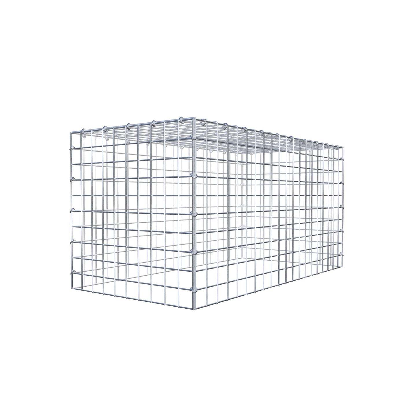 Gavión complementario de tipo 3 100 cm x 50 cm x 50 cm (largo x alto x fondo), malla 5 cm x 5 cm, anillo en C