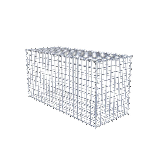 Gabione 100 cm x 50 cm x 40 cm (L x H x T), Maschenweite 5 cm x 5 cm, Spirale, Drahtstärke 4,5 mm