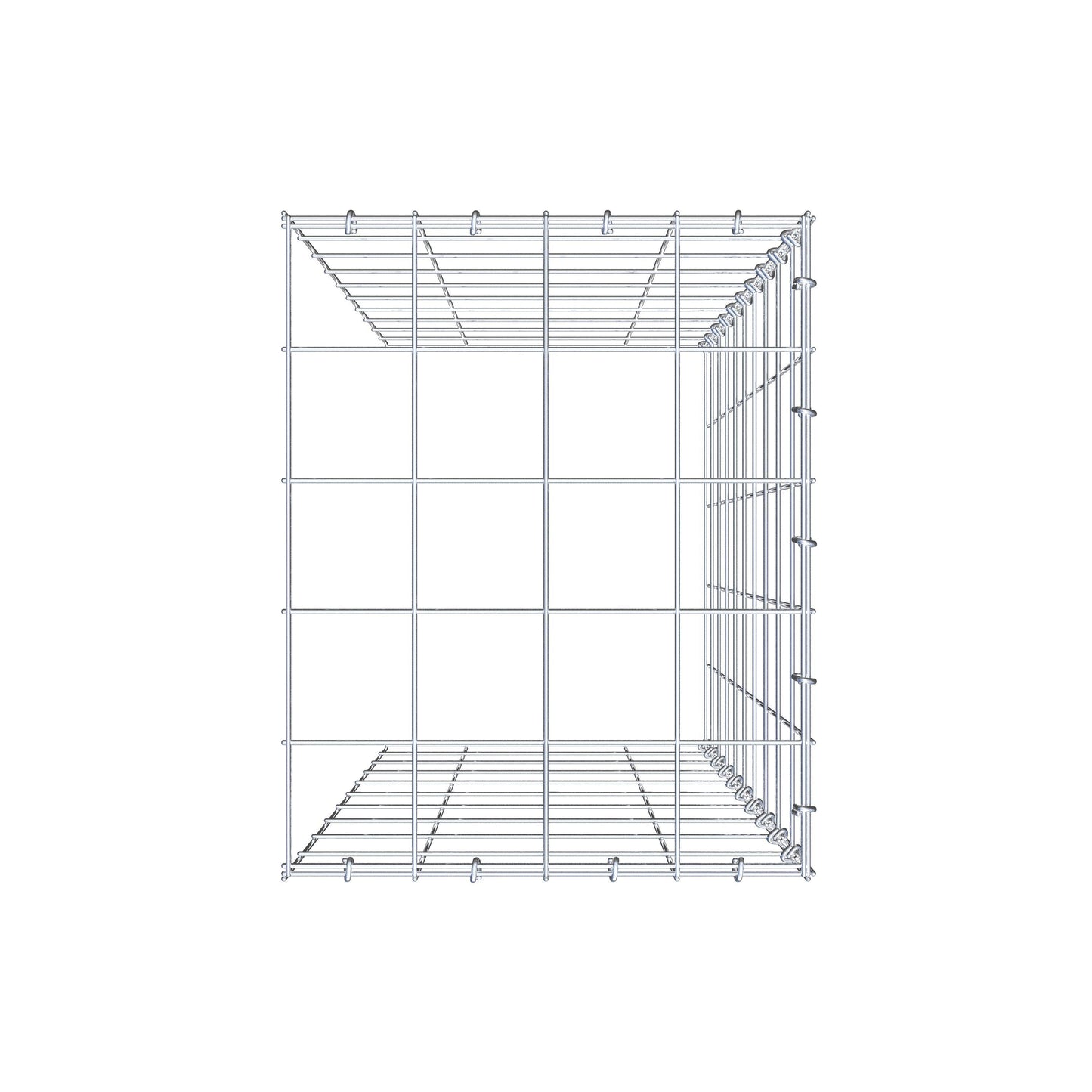 Opzetpaal type 4 100 cm x 40 cm x 50 cm (L x H x D), maaswijdte 10 cm x 10 cm, C-ring