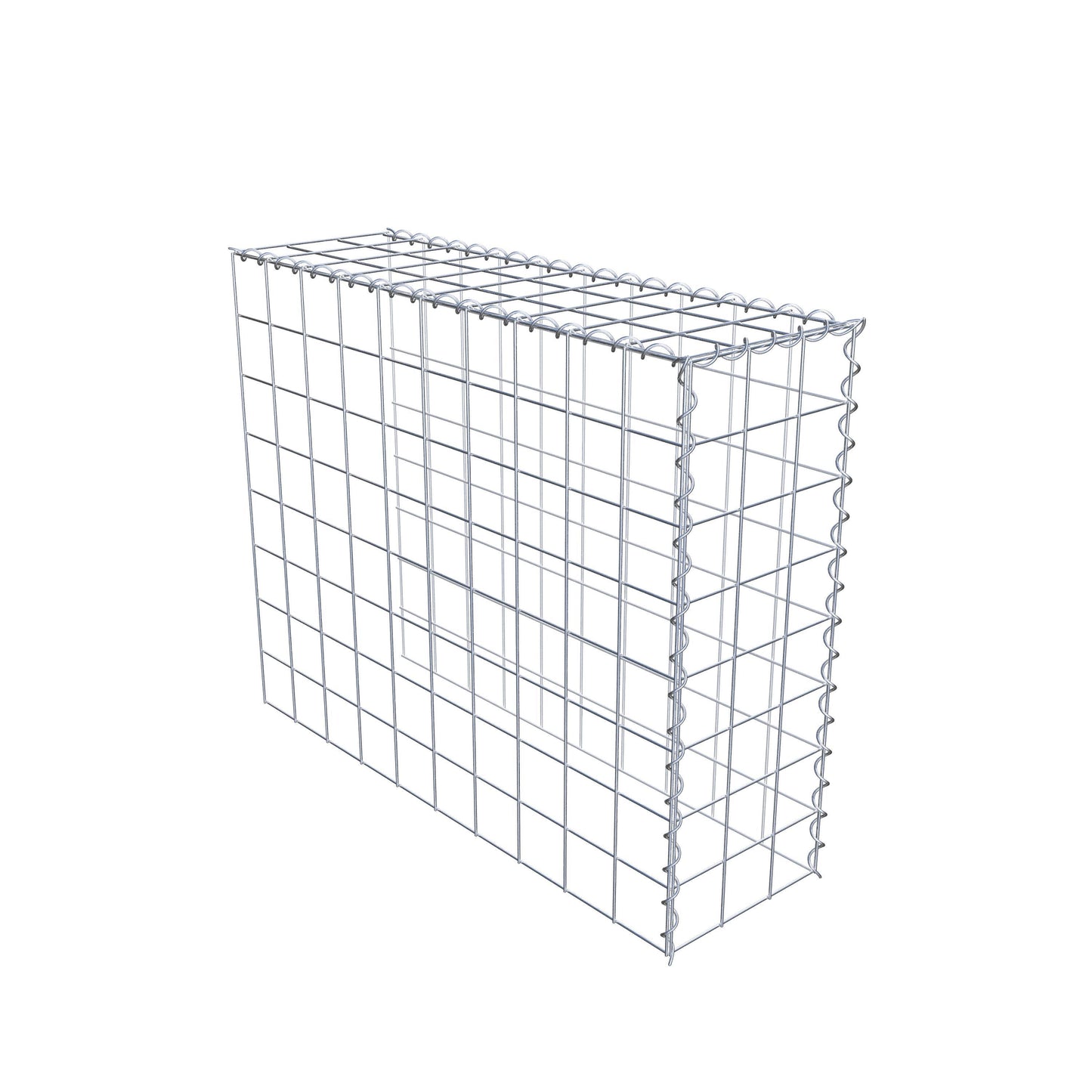 Opvokset gabion type 4 100 cm x 80 cm x 30 cm (L x H x D), maskestørrelse 10 cm x 10 cm, spiral