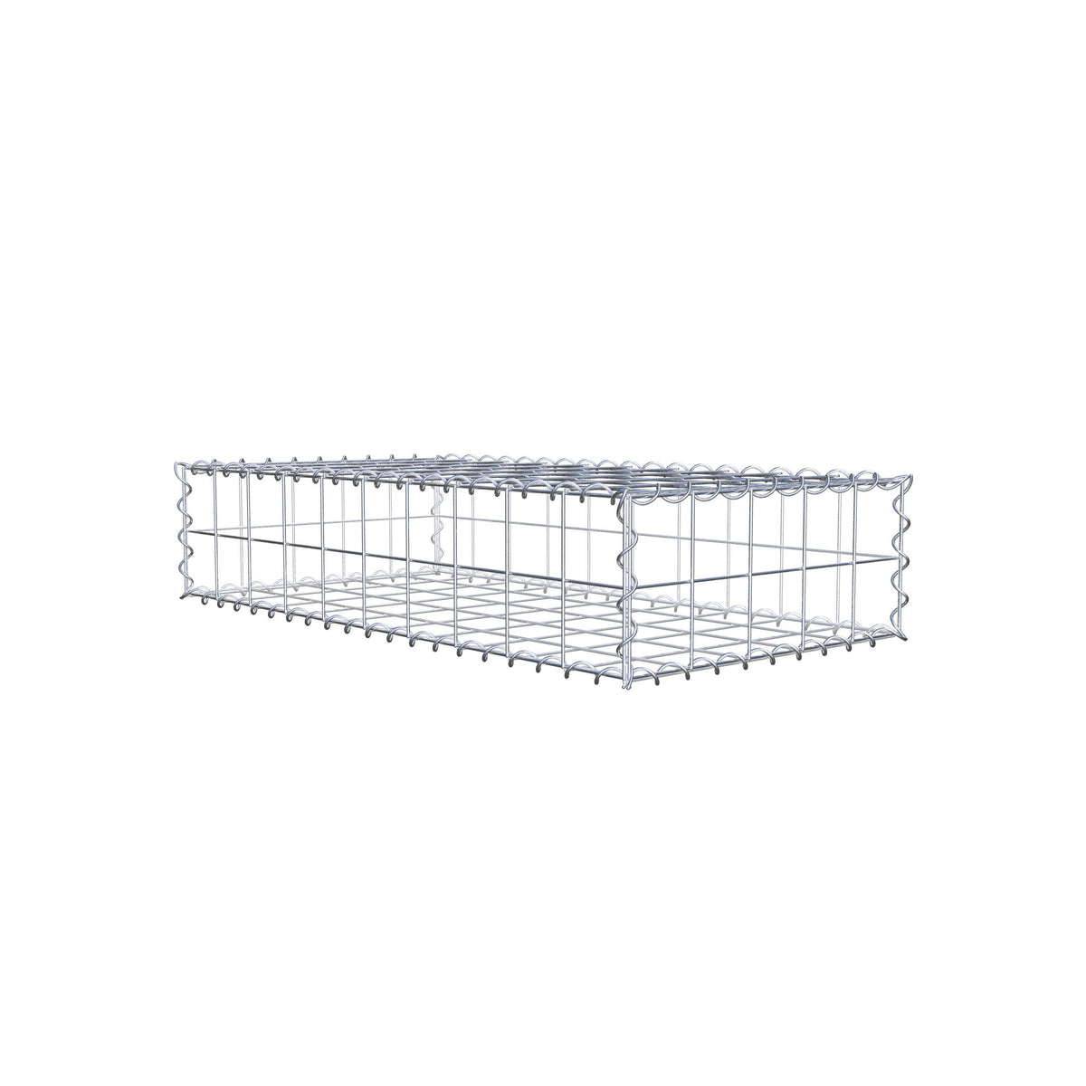 Gabion 100 cm x 20 cm x 50 cm (L x H x P), mailles 10 cm x 10 cm, spirale