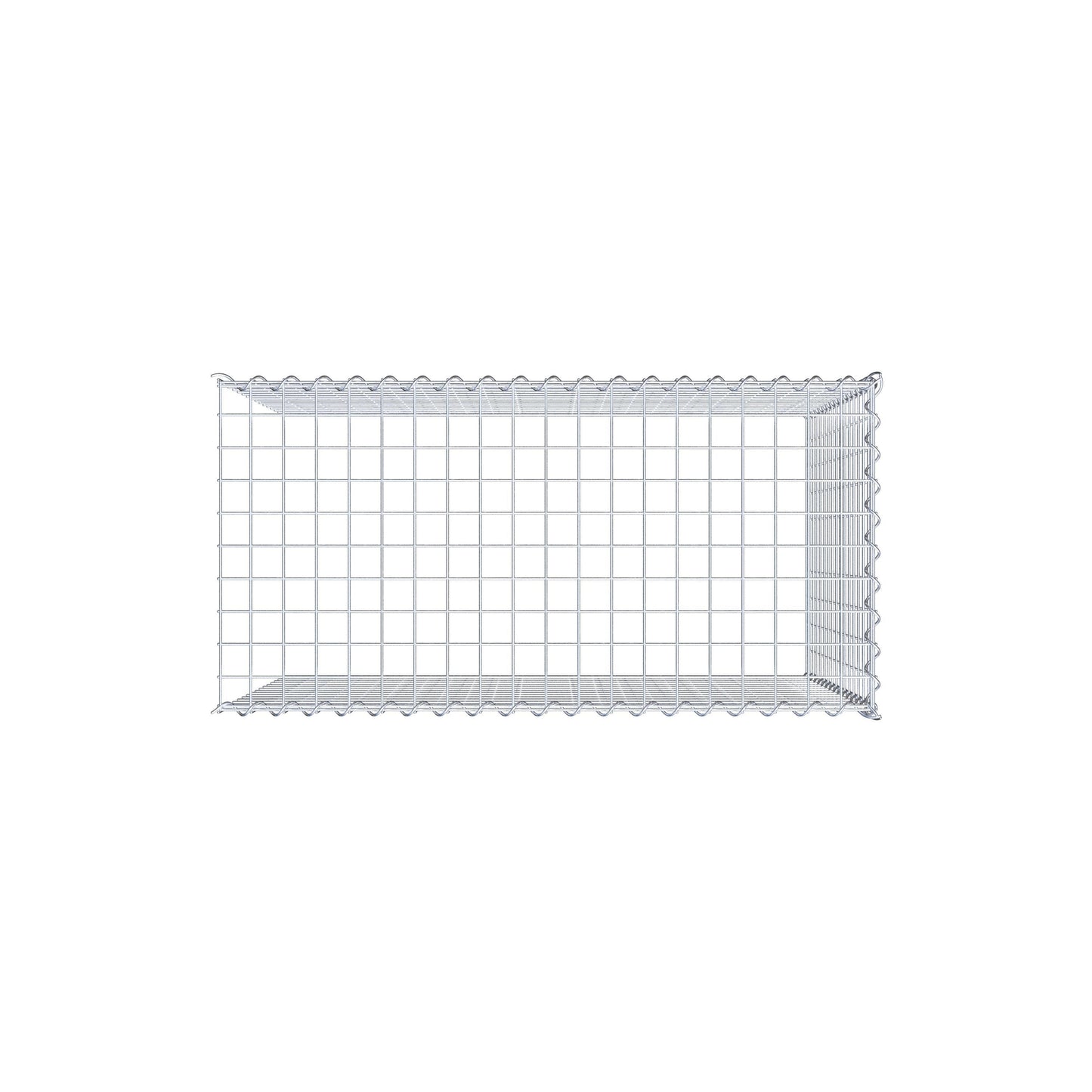Add-on schanskorf type 4 100 cm x 80 cm x 50 cm (L x H x D), maaswijdte 5 cm x 5 cm, spiraalvormig
