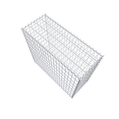 Schanskorf 100 cm x 90 cm x 40 cm (L x H x D), maaswijdte 5 cm x 10 cm, spiraalvormig