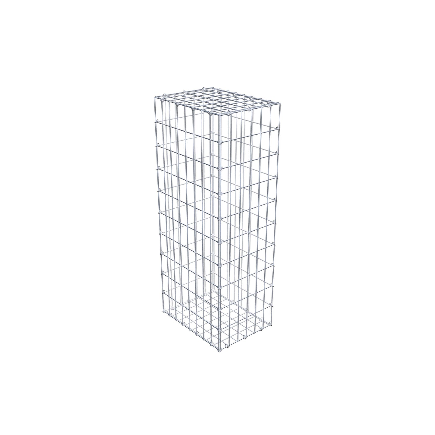 Gabião 100 cm x 40 cm x 30 cm (C x A x P), malhagem 5 cm x 10 cm, anel C