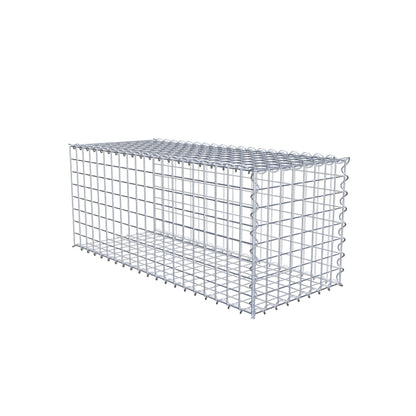 Aangegroeide schanskorf type 2 100 cm x 40 cm x 40 cm (L x H x D), maaswijdte 5 cm x 5 cm, spiraal