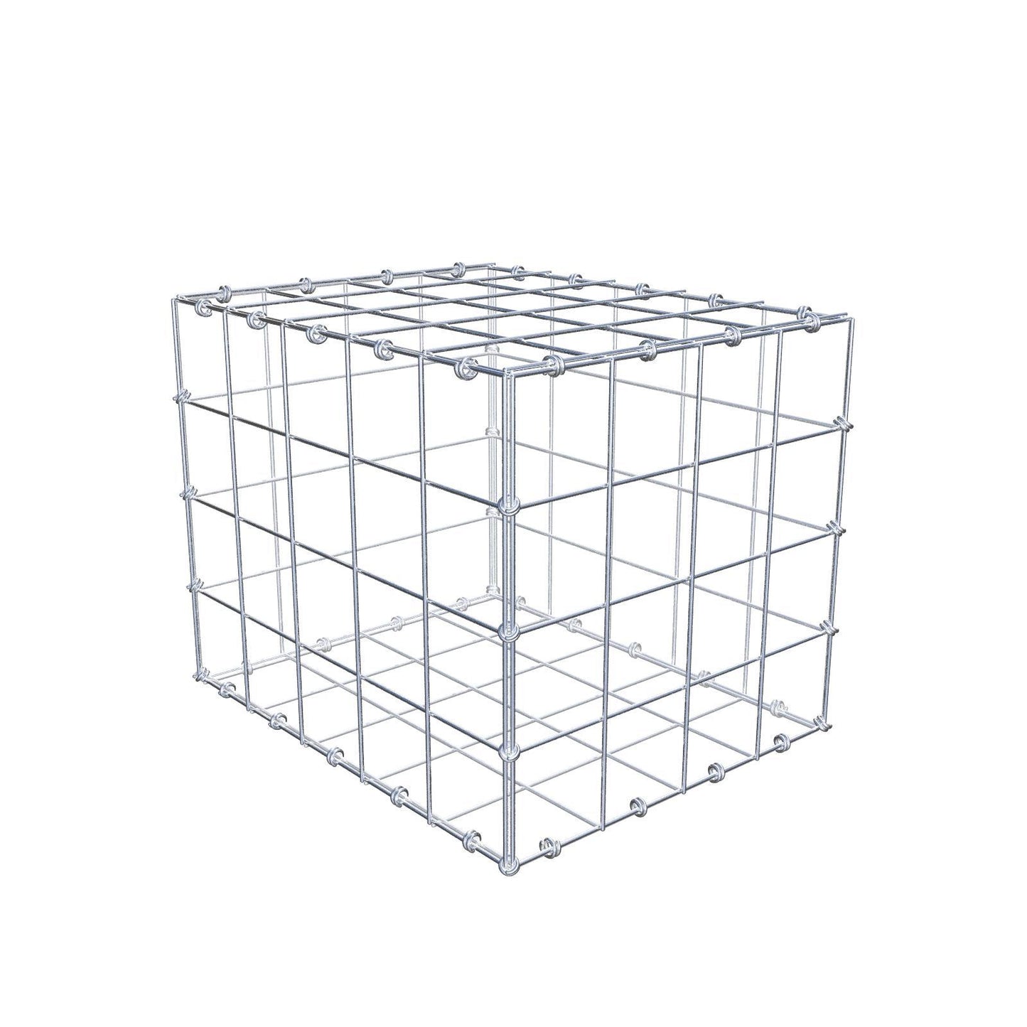 Schanskorf 50 cm x 40 cm x 40 cm (L x H x D), maaswijdte 10 x 10 cm, spiraalring