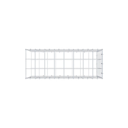 Typ 2 påbyggnadsgabion 80 cm x 40 cm x 30 cm (L x H x D), maskstorlek 10 cm x 10 cm, C-ring
