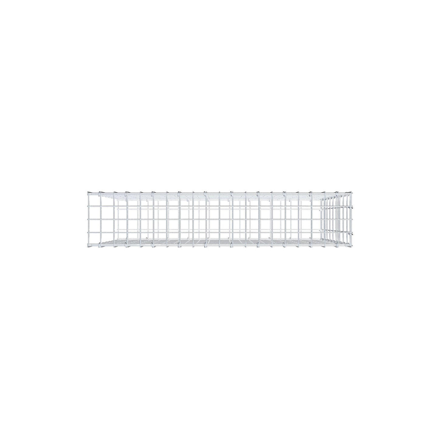 Opzetpaal type 2 100 cm x 90 cm x 20 cm, maaswijdte 5 cm x 10 cm, C-ring