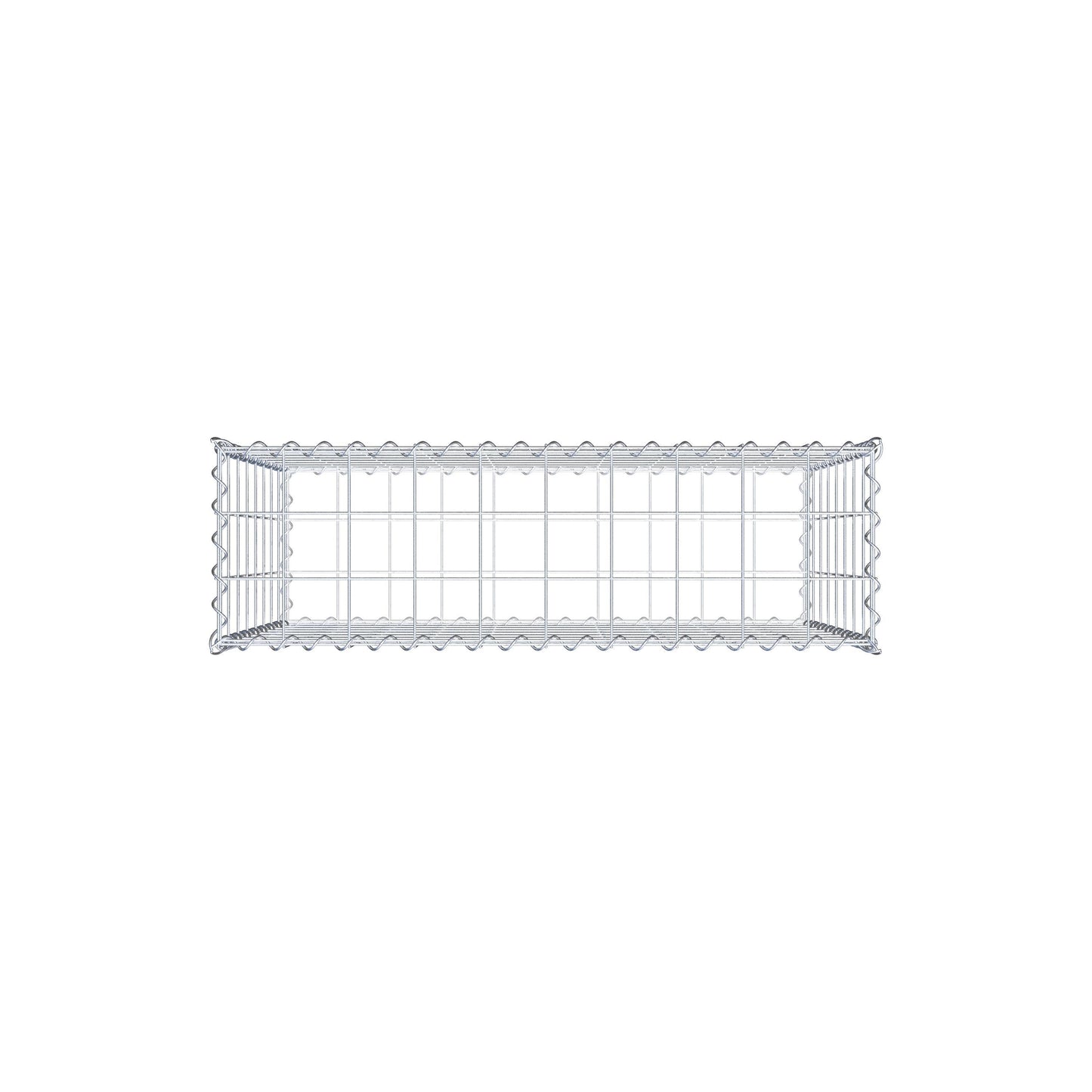 Gabião 100 cm x 80 cm x 30 cm (C x A x P), malhagem 10 cm x 10 cm, espiral