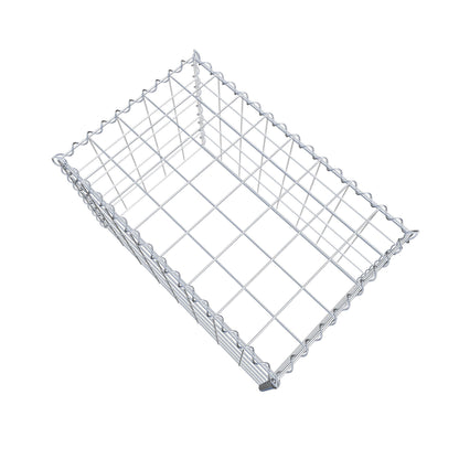 Aangegroeide schanskorf type 3 80 cm x 50 cm x 50 cm (L x H x D), maaswijdte 10 cm x 10 cm, spiraal