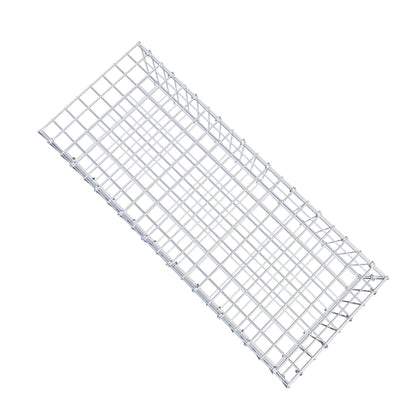 Monteret gabion type 2 100 cm x 20 cm x 40 cm, maskestørrelse 5 cm x 10 cm, C-ring