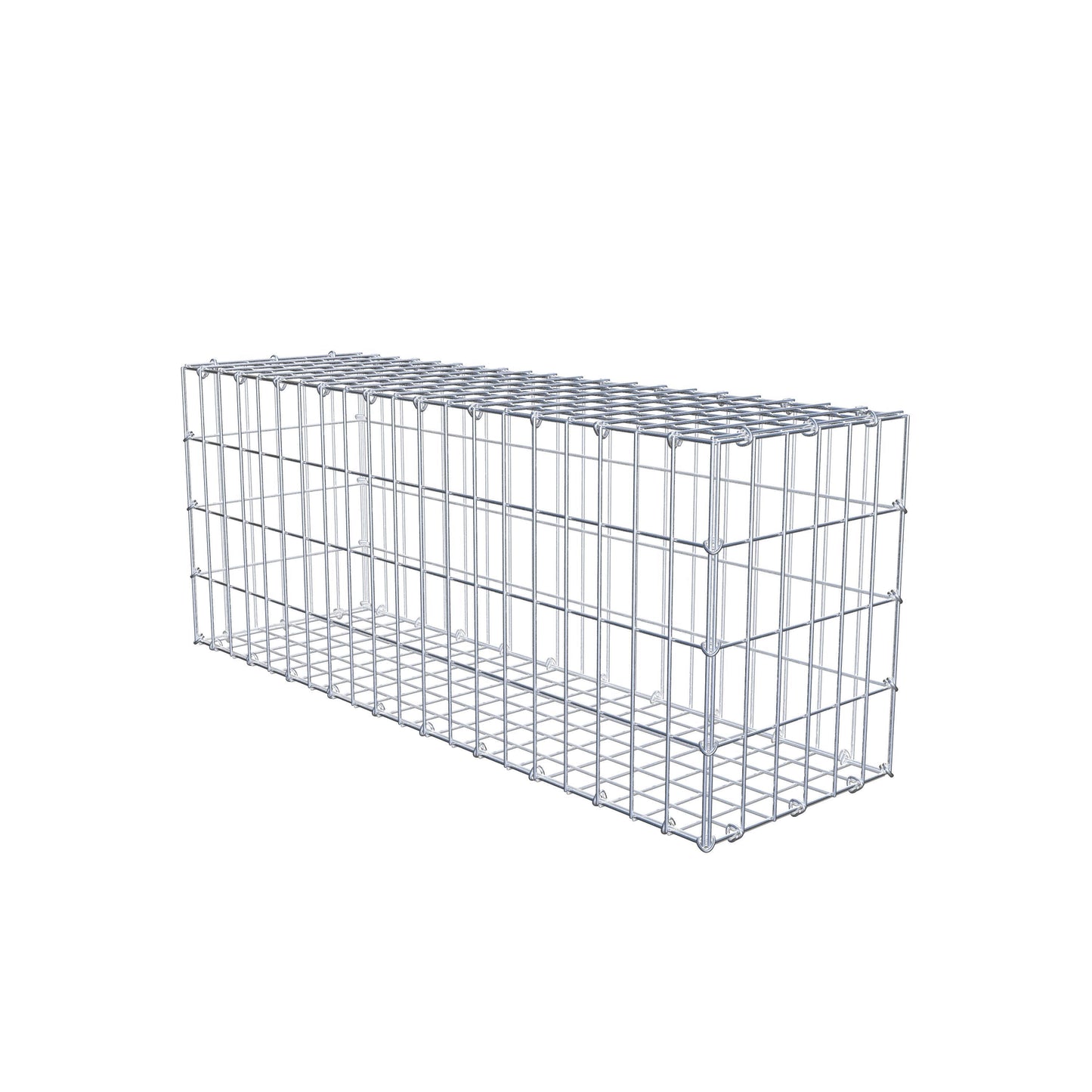 Gabião 100 cm x 40 cm x 30 cm (C x A x P), malhagem 5 cm x 10 cm, anel C
