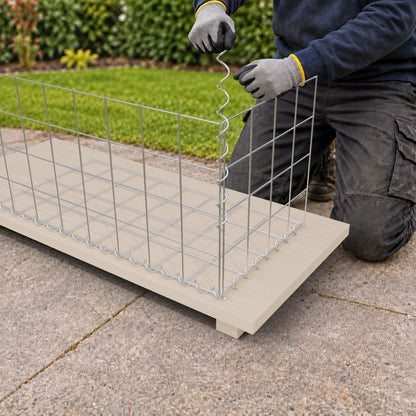 Gabion 80 cm x 40 cm x 40 cm (L x H x D), maskestørrelse 10 cm x 10 cm, spiral