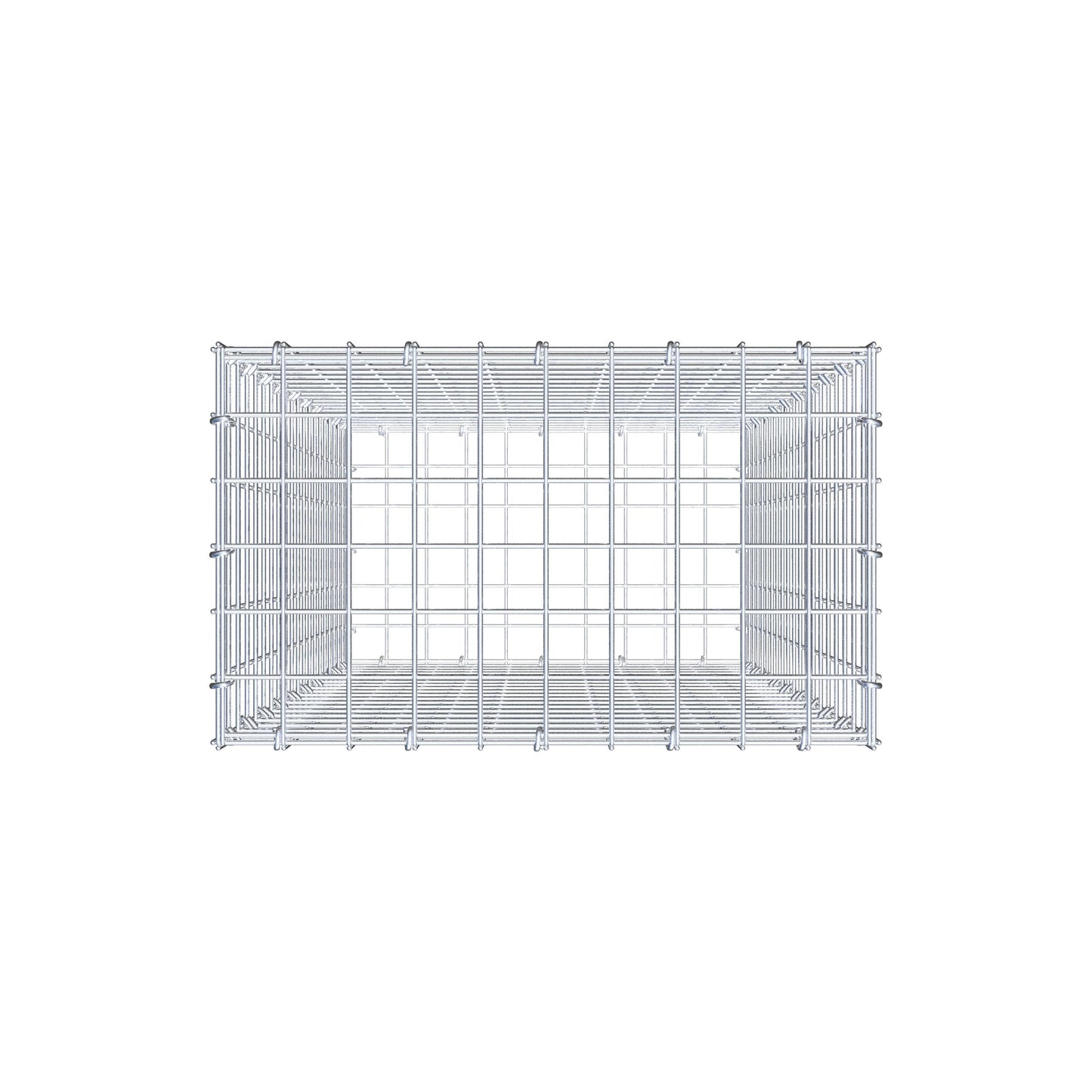 Gabion 100 cm x 50 cm x 30 cm (L x H x D), mesh size 5 cm x 5 cm, C-ring