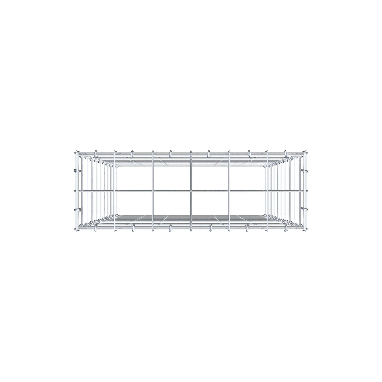 Anbaugabione Typ 3 100 cm x 60 cm x 20 cm (L x H x T), Maschenweite 10 cm x 10 cm, C-Ring