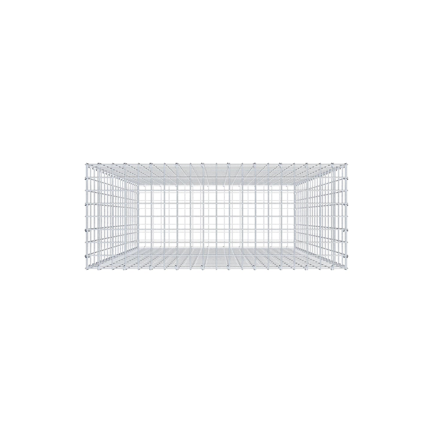 Gabion 200 cm x 100 cm x 40 cm (L x H x D), maskestørrelse 5 cm x 10 cm, C-ring