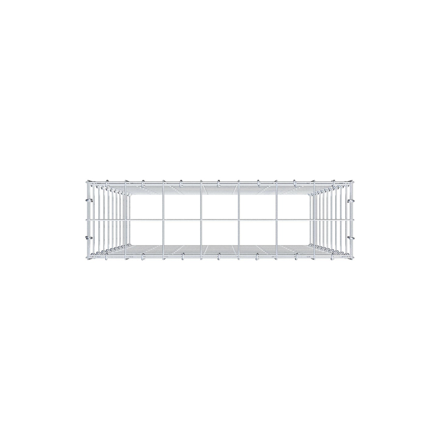 Type 3 oplegkorf 100 cm x 70 cm x 20 cm (L x H x D), maaswijdte 10 cm x 10 cm, C-ring