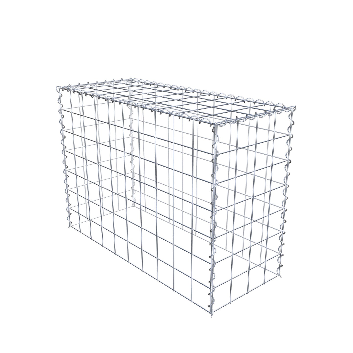 Opvokset gabion type 3 100 cm x 70 cm x 40 cm (L x H x D), maskestørrelse 10 cm x 10 cm, spiral