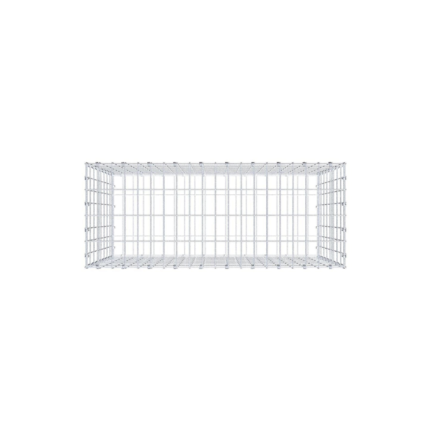 Gabione 100 cm x 80 cm x 40 cm (L x H x T), Maschenweite 5 x 10 cm, Spiralring