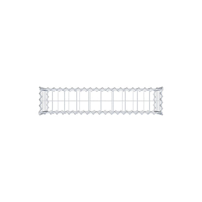 Schanskorf 100 cm x 40 cm x 20 cm (L x H x D), maaswijdte 10 cm x 10 cm, spiraalvormig