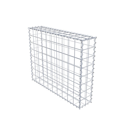 Gabion 100 cm x 80 cm x 20 cm (L x H x P), mailles 10 cm x 10 cm, spirale