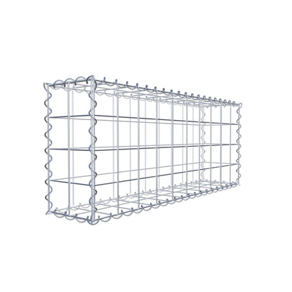 Schanskorf 100 cm x 40 cm x 20 cm (L x H x D), maaswijdte 10 cm x 10 cm, spiraalvormig
