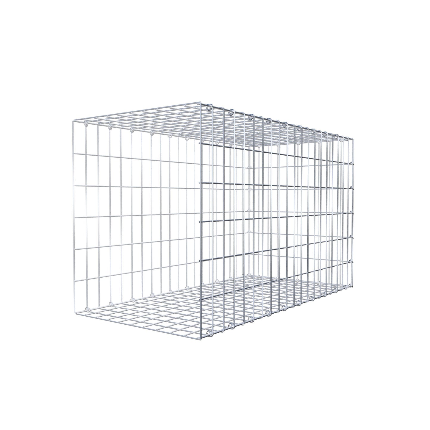 Opzetpaal type 2 100 cm x 60 cm x 50 cm, maaswijdte 5 cm x 10 cm, C-ring
