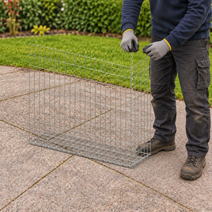 Gabion 100 cm x 90 cm x 30 cm (L x H x D), maskstorlek 5 cm x 10 cm, spiral