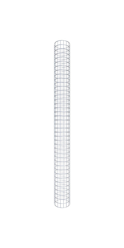 Schanskorfzuil, rond, thermisch verzinkt, 27 cm diameter, 200 cm hoogte, MW 5 cm x 10 cm
