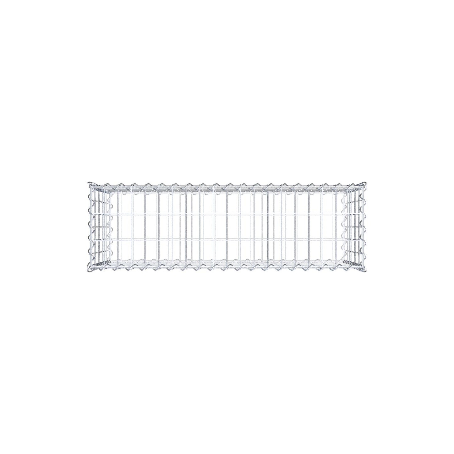 Gabião 100 cm x 50 cm x 30 cm (C x A x P), malhagem 5 cm x 10 cm, espiral