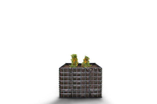 Hochbeet eckig ohne Steinbereich - Länge: 100 cm - Höhe: 70 cm - Tiefe: 100 cm - Maschenweite: 10 x 10 cm