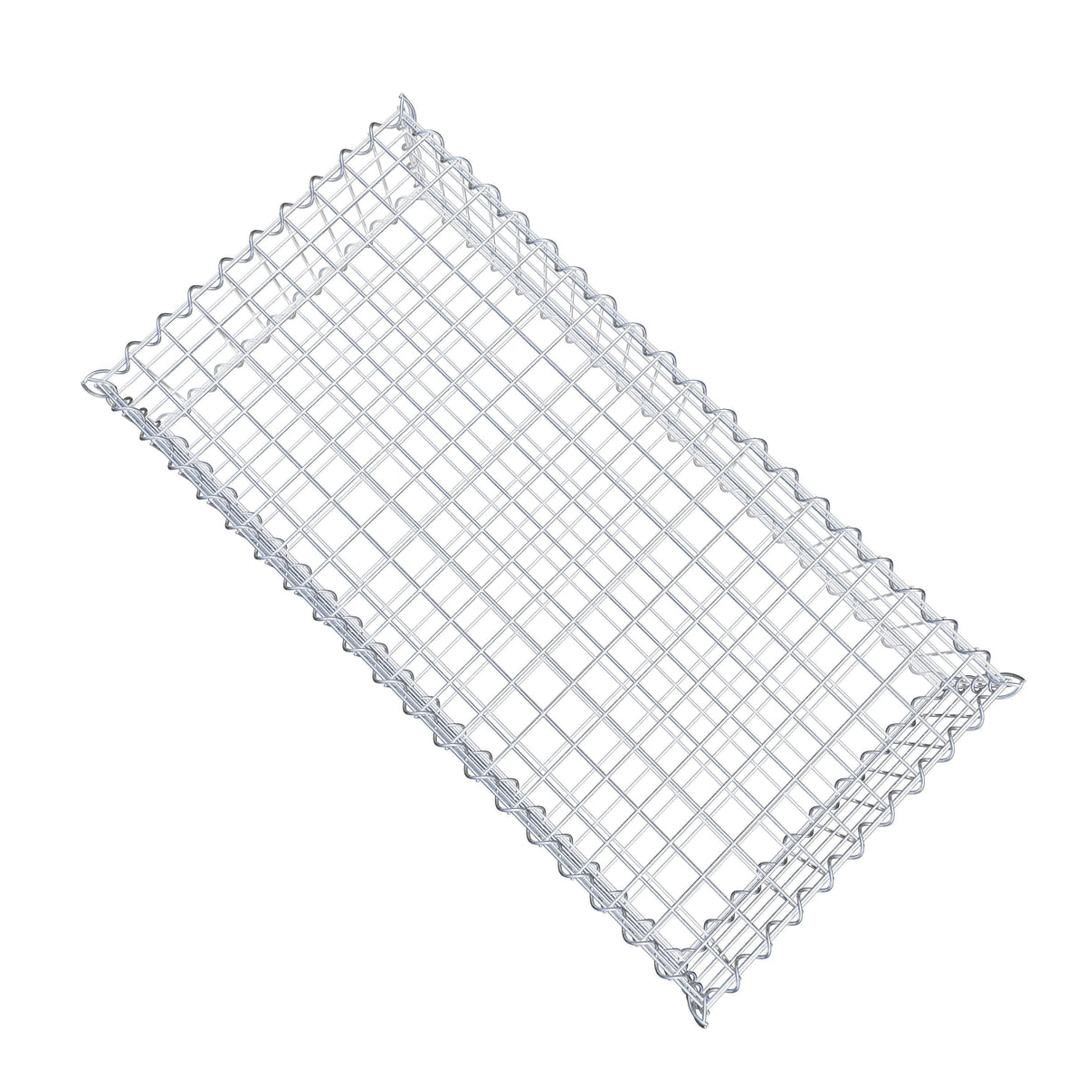 Gabião 100 cm x 20 cm x 50 cm (C x A x P), malhagem 5 cm x 5 cm, espiral