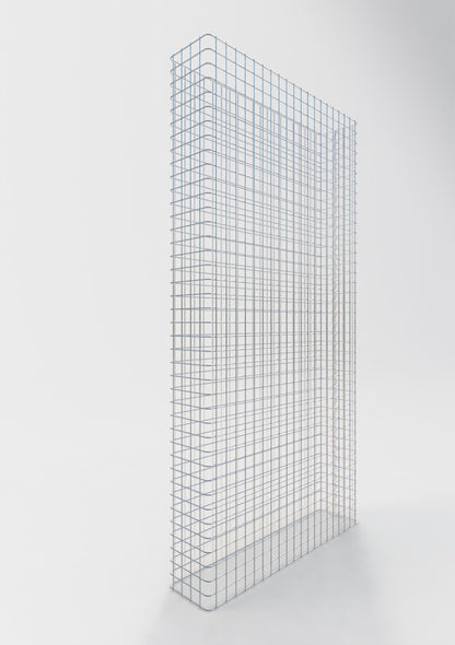 Gabion hegn længde 102 cm, højde 160 cm, dybde 22 cm, maskestørrelse 5 x 5 cm