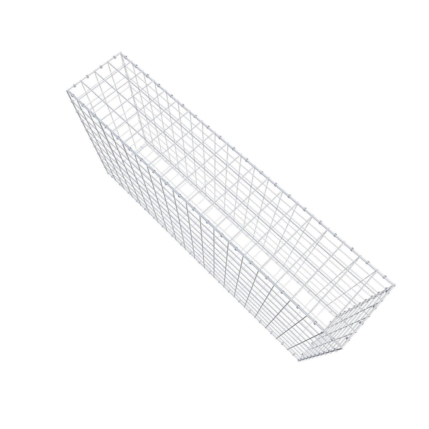 Gabione 200 cm x 100 cm x 40 cm (L x H x T), Maschenweite 10 x 10 cm, Spiralring